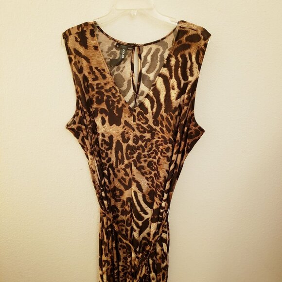 Coldesina Animal Print Relaxed Fit Wide Leg Jumpsuit Pockets 2x/3x EUC - Picture 3 of 9